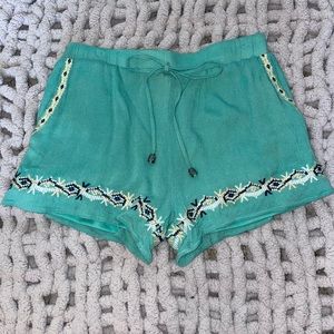 Blue flowy shorts